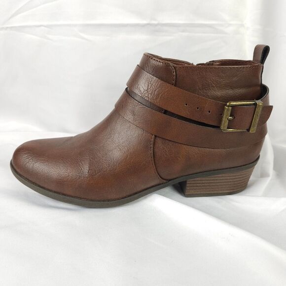 Lauren Blakwell Womens 8 Brown Penelope Side Zip Bootie Ankle Boots - Picture 6 of 10